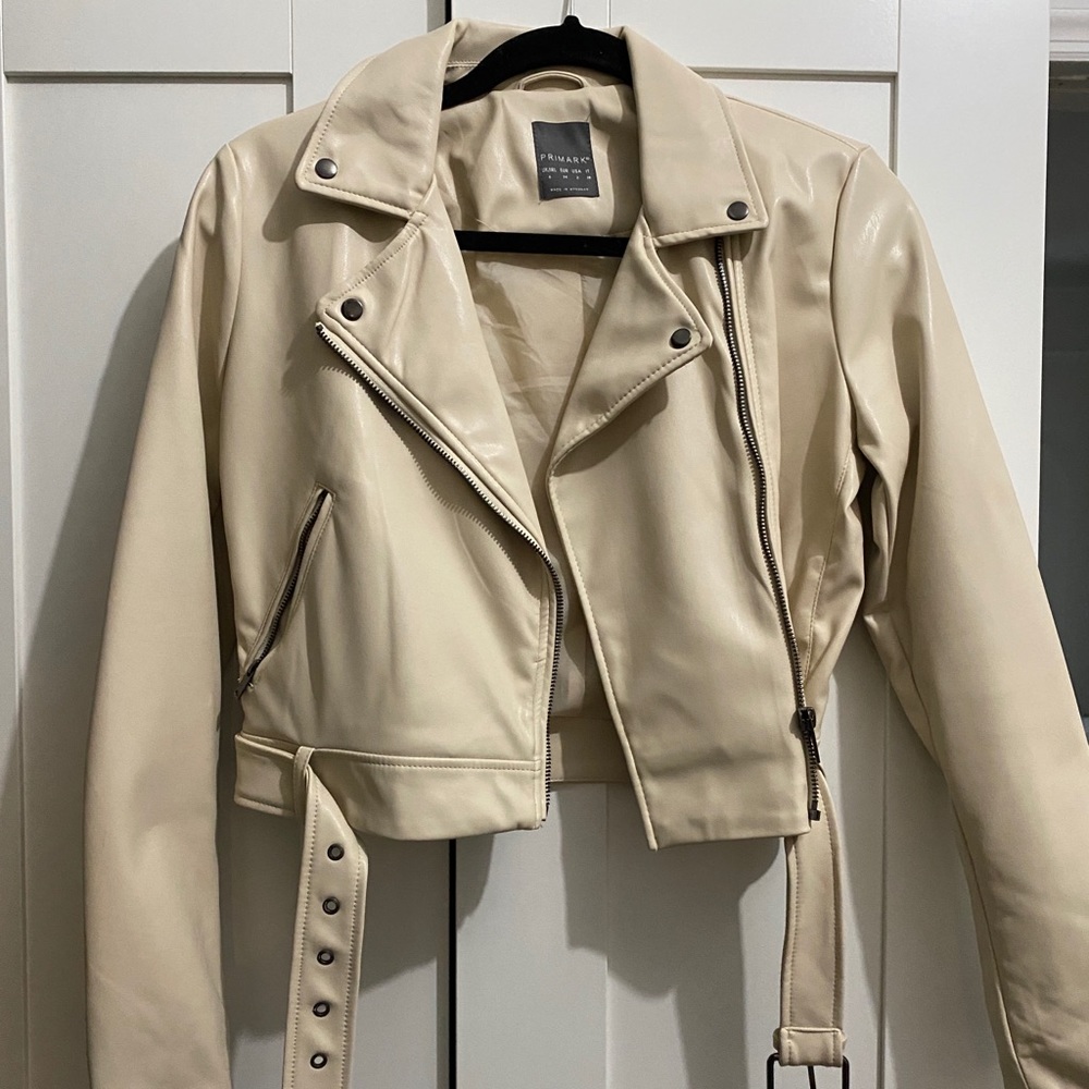 Primark Cream Leather Jacket